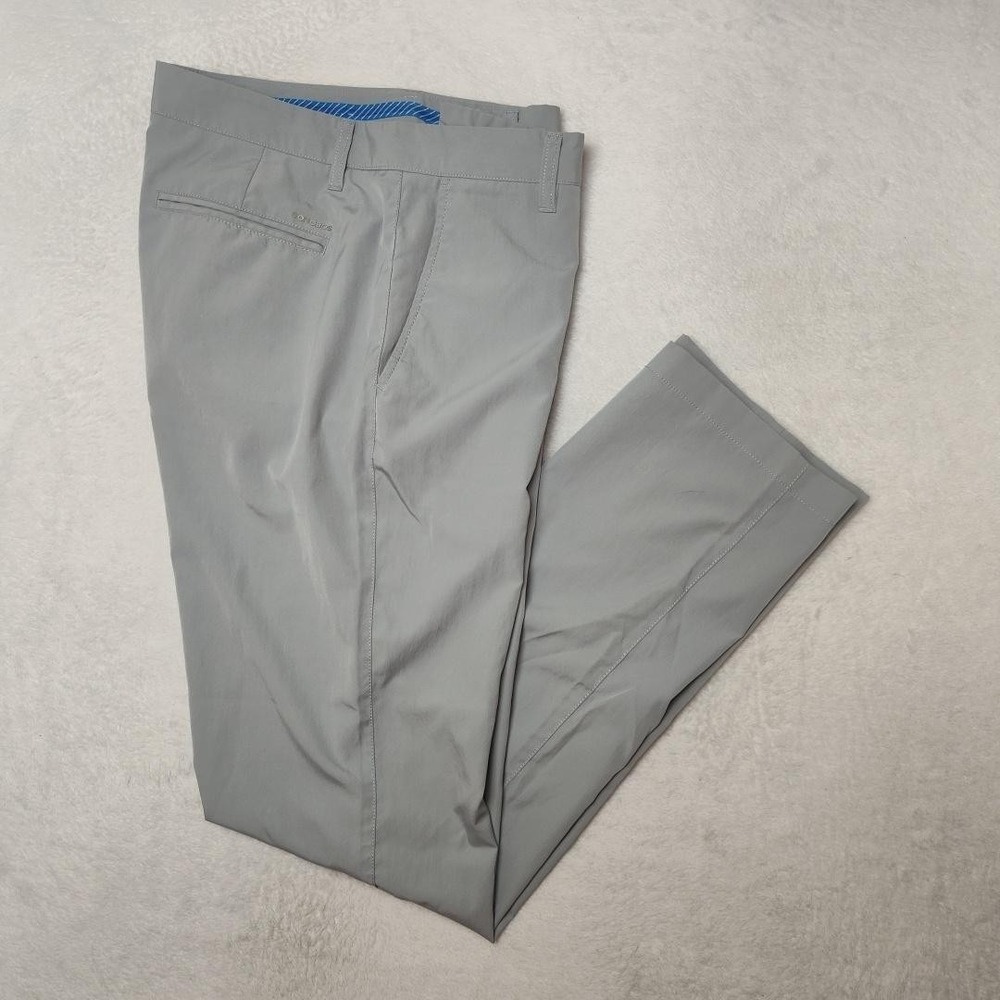 Bonobos Pants Mens 33x32 Gray Golf Slim Tailored Performance Highland Chino